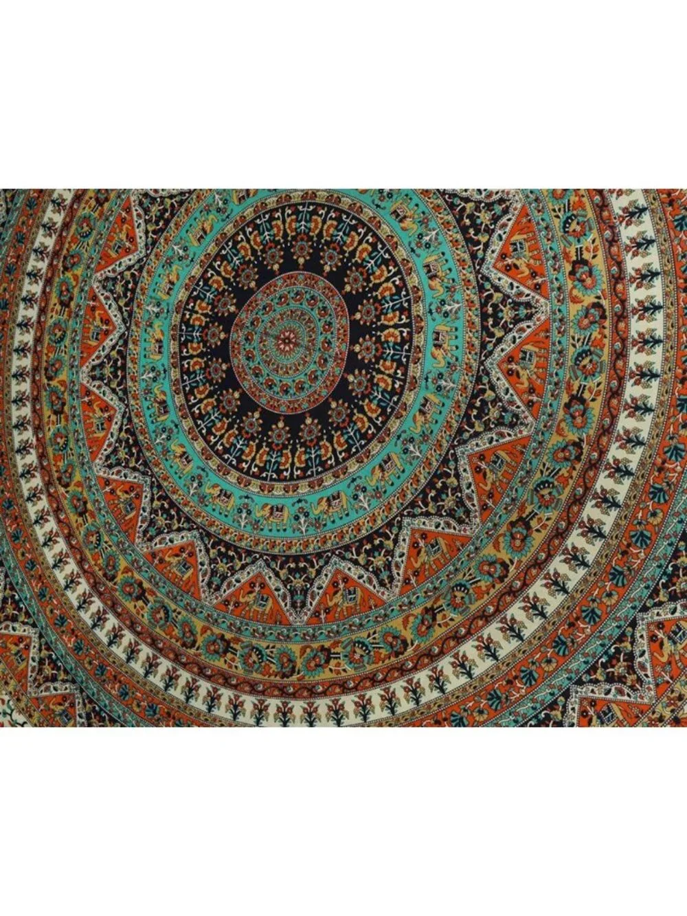Bohemian Mandala Wall Hanging Tapestry - Hippie Floral Design, 84x54 Inches